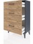 Arges Komodin 3 Çekmeceli 60X30X96 Antrasit-Çam 4