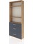 Arges Dolap 3 Raflı 3 Çekmeceli 88X30X221 Çam-Antrasit 3