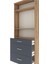 Arges Dolap 3 Raflı 3 Çekmeceli 88X30X221 Çam-Antrasit 5