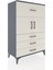 Hyperion Dolap Tek Raflı 4 Çekmeceli 2 Kapaklı 88X44X134 Antrasit-Aytaşı 2