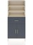 Hyperion Dolap 4 Raflı Tek Çekmeceli 2 Kapaklı 88X44X195 Aytaşı-Antrasit 1