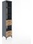 Hyperion Dolap 4 Raflı 4 Çekmeceli 44X44X221 Antrasit-Çam 2