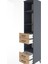 Hyperion Dolap 4 Raflı 4 Çekmeceli 44X44X221 Antrasit-Çam 5