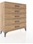 Arges Şifonyer 5 Çekmeceli 88X30X96 Çam-Çam 2