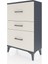 Arges Komodin 3 Çekmeceli 60X30X96 Antrasit-Aytaşı 3