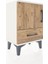 Arges Komodin 2 Raflı Tek Kapaklı 44X30X64 Aytaşı-Çam 2