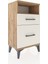 Arges Komodin Tek Raflı 2 Çekmeceli 44X30X80 Çam-Aytaşı 3