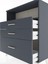 Arges Şifonyer Tek Raflı 3 Çekmeceli 88X30X106 Antrasit-Antrasit 5