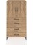 Arges Dolap 2 Raflı 4 Çekmeceli 2 Kapaklı 88X30X163 Çam-Çam 1