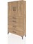 Arges Dolap 2 Raflı 4 Çekmeceli 2 Kapaklı 88X30X163 Çam-Çam 3
