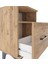 Arges Komodin Tek Raflı 2 Çekmeceli 44X30X64 Çam-Çam 5