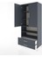 Hyperion Dolap 5 Raflı 2 Çekmeceli 2 Kapaklı 88X44X195 Antrasit-Antrasit 4