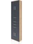 Arges Dolap 3 Raflı 4 Çekmeceli 4 Kapaklı 60X30X243 Çam-Antrasit 3