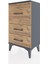 Arges Komodin 3 Çekmeceli 44X30X80 Antrasit-Çam 5
