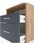 Arges Komodin Tek Raflı 2 Çekmeceli 60X30X80 Çam-Antrasit 5