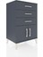 Hyperion Komodin 3 Çekmeceli 2 Kapaklı 60X44X96 Antrasit-Antrasit 2