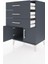 Hyperion Komodin 3 Çekmeceli 2 Kapaklı 60X44X96 Antrasit-Antrasit 4