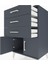 Hyperion Komodin 3 Çekmeceli 2 Kapaklı 60X44X96 Antrasit-Antrasit 5