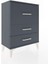 Arges Komodin 3 Çekmeceli 60X30X80 Antrasit-Antrasit 2