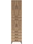Arges Dolap 4 Raflı 6 Çekmeceli 4 Kapaklı 60X30X243 Çam-Çam 1