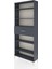 Arges Dolap 5 Raflı Tek Çekmeceli 88X30X221 Antrasit-Antrasit 3