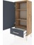 Arges Komodin 3 Raflı Tek Çekmeceli Tek Kapaklı 44X30X106 Çam-Antrasit 4