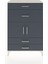 Hyperion Dolap Tek Raflı 4 Çekmeceli 2 Kapaklı 88X44X134 Aytaşı-Antrasit 1
