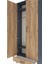 Arges Dolap 3 Raflı Tek Çekmeceli Tek Askılı 88X30X221 Antrasit-Çam 5