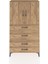 Arges Dolap 3 Raflı 4 Çekmeceli 2 Kapaklı 88X30X163 Çam-Çam 1