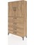 Arges Dolap 3 Raflı 4 Çekmeceli 2 Kapaklı 88X30X163 Çam-Çam 3