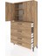 Arges Dolap 3 Raflı 4 Çekmeceli 2 Kapaklı 88X30X163 Çam-Çam 4