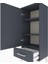 Arges Komodin 3 Raflı Tek Çekmeceli Tek Kapaklı 44X30X106 Antrasit-Antrasit 5