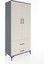 Hyperion Dolap 4 Raflı 2 Çekmeceli 2 Kapaklı 88X44X195 Antrasit-Aytaşı 2