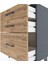 Arges Komodin 3 Çekmeceli 60X30X80 Antrasit-Çam 5