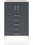 Hyperion Dolap Tek Raflı 5 Çekmeceli 2 Kapaklı 88X44X134 Aytaşı-Antrasit 1