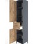 Hyperion Dolap 4 Raflı Tek Çekmeceli 2 Kapaklı 44X44X221 Antrasit-Çam 5