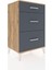 Hyperion Komodin 3 Çekmeceli 60X44X96 Çam-Antrasit 2