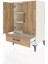 Hyperion Komodin 3 Raflı Tek Çekmeceli 2 Kapaklı 60X44X96 Aytaşı-Çam 4