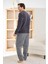 Erkek Düğme Yaka Kışlık Polar Pijama Takımı 6100/14,1 - 1 Adet 3