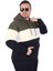 Büyük Beden Kapüşonlu 3ip Sweat Mg 25725 Hakı 1
