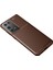 Samsung Galaxy S21 Ultra Kılıf Auto Focus Karbon Kapak - Kahverengi - MKR023116-1066 2
