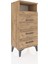 Arges Komodin Tek Raflı 3 Çekmeceli 44X30X96 Çam-Çam 2