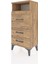 Arges Komodin Tek Raflı 3 Çekmeceli 44X30X96 Çam-Çam 3