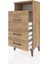 Arges Komodin Tek Raflı 3 Çekmeceli 44X30X96 Çam-Çam 4