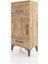 Arges Komodin Tek Raflı 2 Çekmeceli Tek Kapaklı 44X30X96 Çam-Çam 3