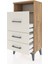 Arges Komodin Tek Raflı 3 Çekmeceli 44X30X96 Çam-Aytaşı 4