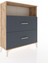 Arges Şifonyer Tek Raflı 2 Çekmeceli 88X30X106 Çam-Antrasit 2