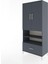 Hyperion Dolap 3 Raflı Tek Çekmeceli Tek Askılı 88X44X195 Antrasit-Antrasit 3