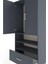 Hyperion Dolap 3 Raflı Tek Çekmeceli Tek Askılı 88X44X195 Antrasit-Antrasit 5
