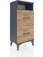 Arges Komodin Tek Raflı 2 Çekmeceli 44X30X96 Antrasit-Çam 2